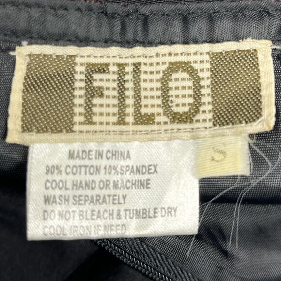 Filo women’s black skirt. Side zip with beaded floral design on front. - Picture 3 of 6